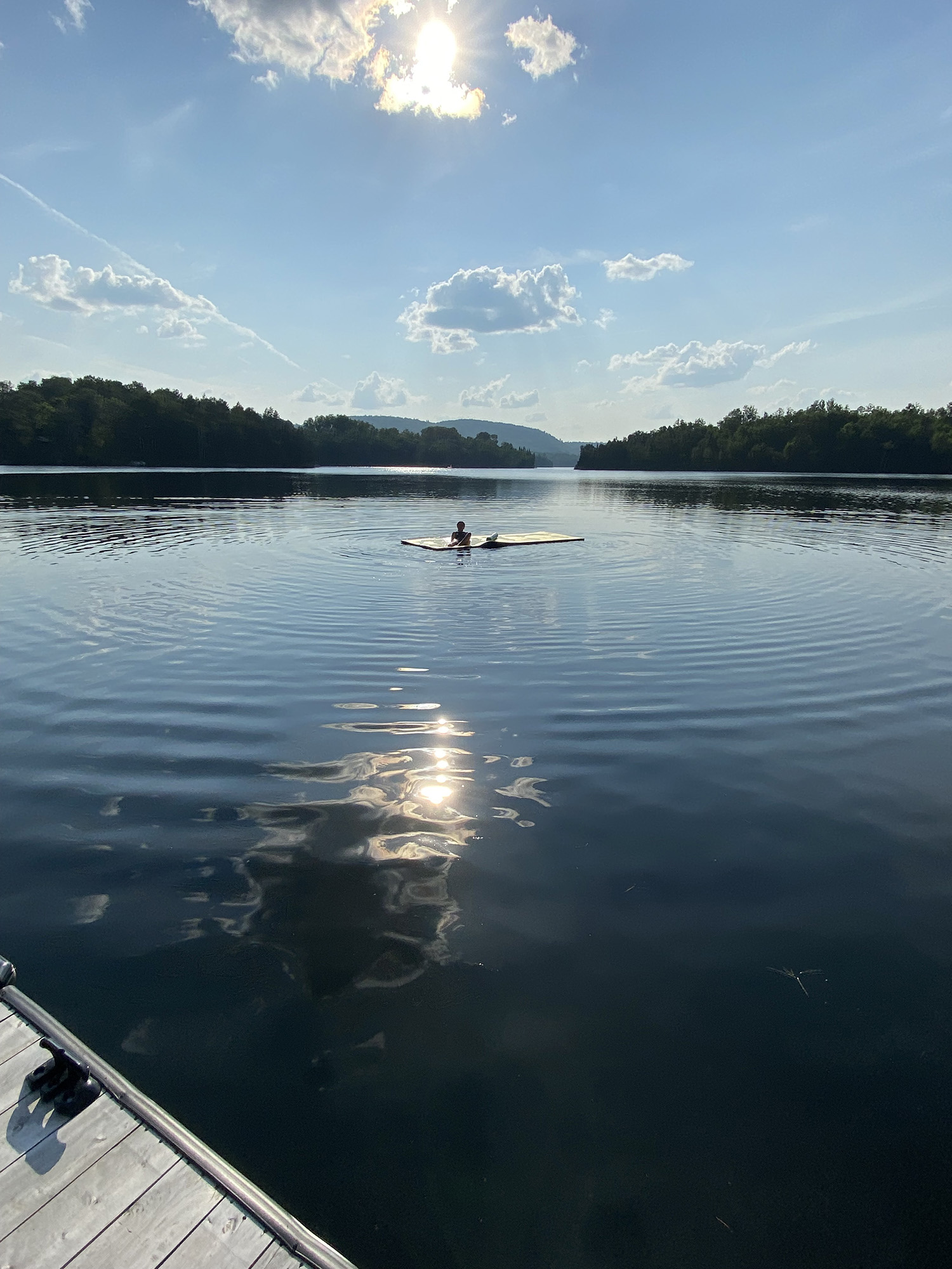 chilling on the lake