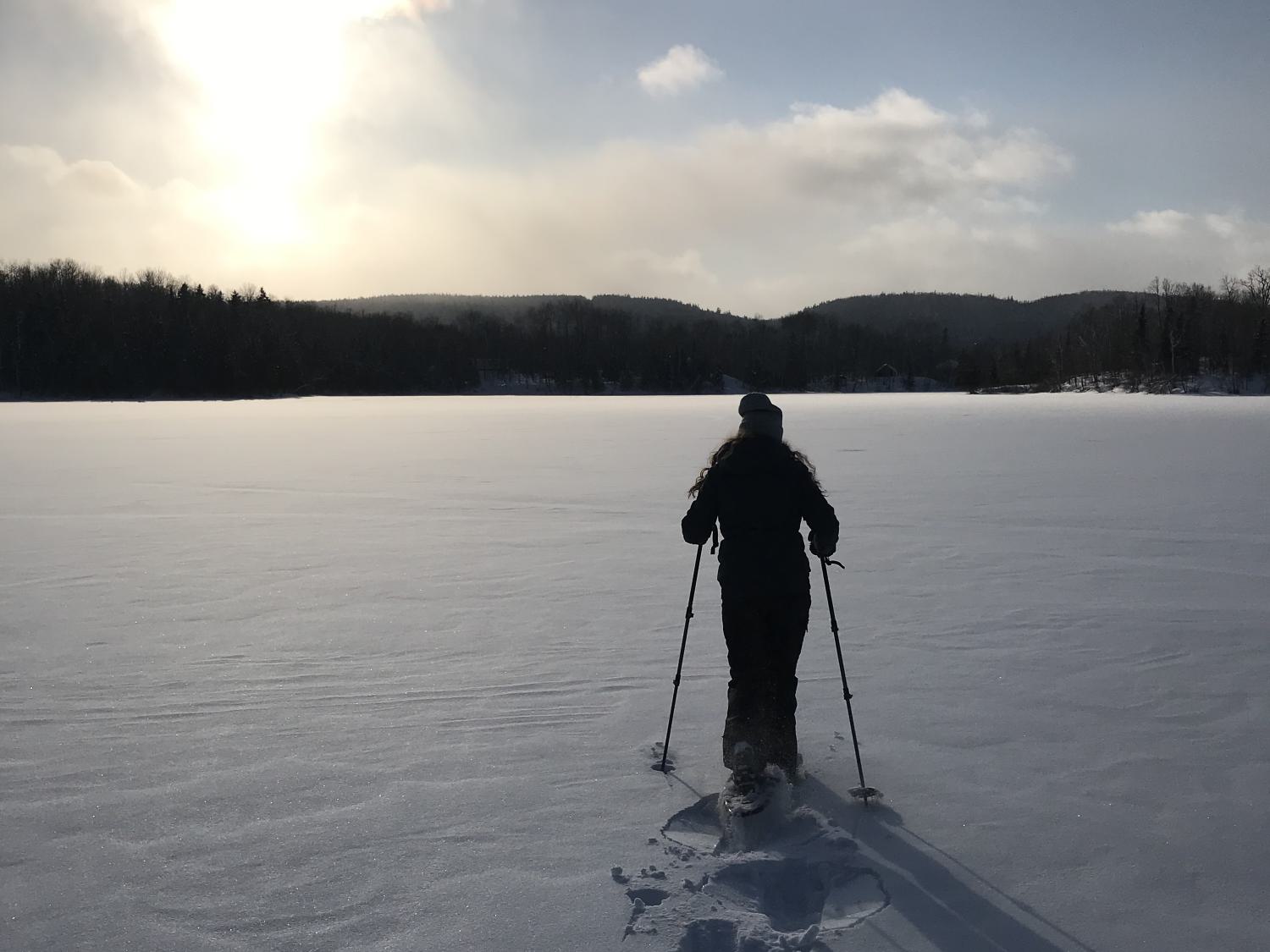 snowshoeing
