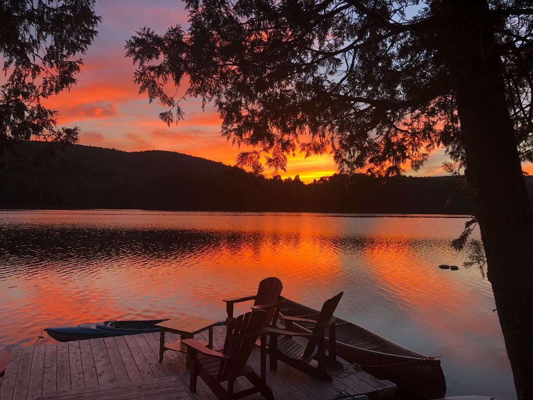 summer sunset lac long