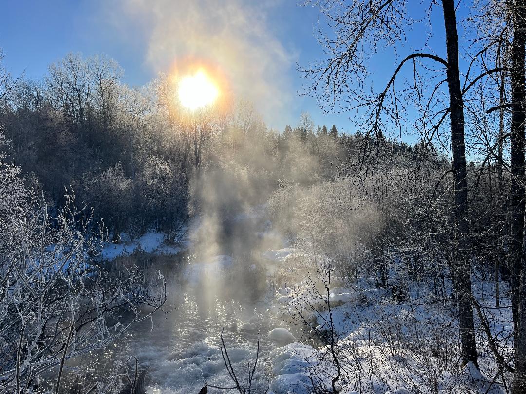 sunrise over culvert